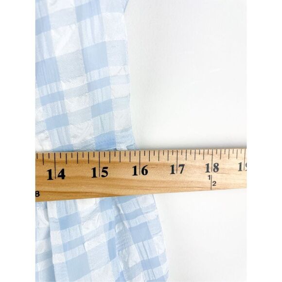 Calvin Klein Women’s Light Blue Gingham Summer Shift Dress Size 6 - Picture 5 of 11